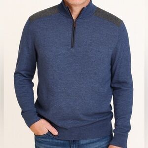 Vineyard Vines Jim Naatz 1/4 Zip Long Sleeve Merino Wool Pullover Men Medium